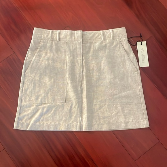 New Rachel Zoe Linen Blend  Pocket Mini Skirt - Picture 1 of 12